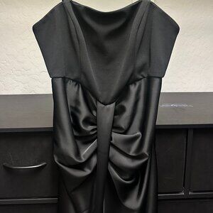 Strapless Satin Gown